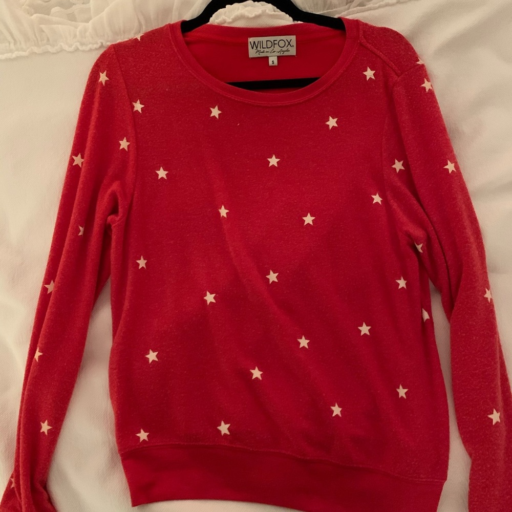 Wild fox red star sweater